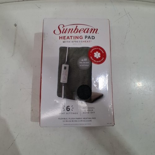SUNBEAM XPRESSHEAT HEATING PAD - KING (12" X 24") - DARK GREEN (MODEL: 2013-608) image 4