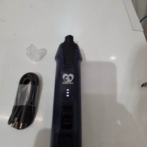 2PC CASFUY PROFESSIONAL 2-SPEED ELECTRIC RECHARGEABLE PET NAIL TRIMMER - BLUE image 2
