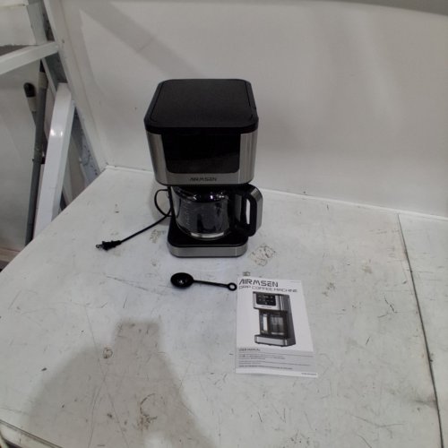 AIRMSEN PROGRAMMABLE DRIP COFFEE MAKER WITH TOUCHSCREEN - 14-CUP - 73OZ TANK - BLACK/STAINLESS STEEL (MODEL: ‎HR-CM306) image 3