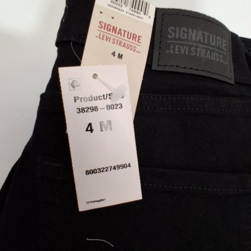 WOMEN'S LEVI STRAUSS SIGNATURE HIGH RISE SKINNY JEANS - SIZE 4M - BLACK image 2