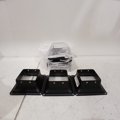 10PK HEAVY DUTY POWDER-COATED STEEL POST BASES - 4"X4" (INNER 3.6" X 3.6") - BLACK (MODEL: TTLZ-4IN-10) image 2