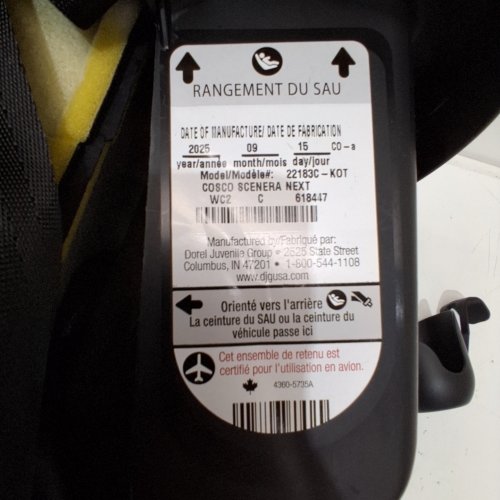 COSCO SCENERA NEXT CONVERTIBLE 5-POINT HARNESS CAR SEAT - BLACKOUT (MODEL: 22183C-KOT) image 2