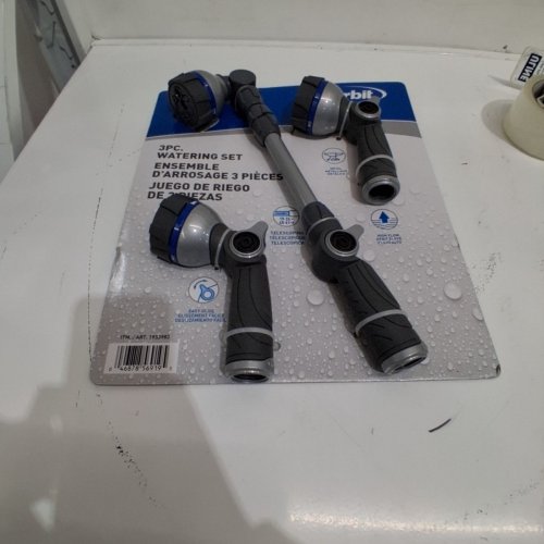 3PC ORBIT MULTI-PATTERN WATERING NOZZLES WITH TELESCOPIC WAND - 19" TO 24" - BLUE/GREY (MODEL: 1933983) image 2