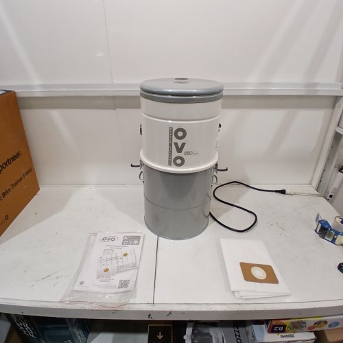 NADAIR OVO HEAVY DUTY POWERFUL CENTRAL VACUUM SYSTEM - 110V - 9.25GAL - 700 AIR WATTS - GREY/WHITE (MODEL: M5-2-OVO) image 3