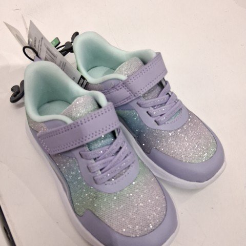 GIRL'S GEORGE GLITTER SNEAKERS - SIZE 9 - LAVENDER image 2