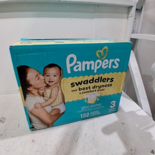 132PK PAMPERS SWADDLERS BEST DRYNESS DISPOSABLE DIAPERS - SIZE 3 - (16-28LBS) image 2