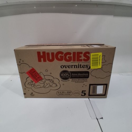 100PK HUGGIES DISNEY WINNIE THE POOH BABY OVERNITES DIAPERS - SIZE 5 image 2