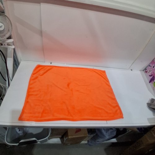 COZY FLEECE PET BLANKET - 36" X 26" - BRIGHT ORANGE image 2
