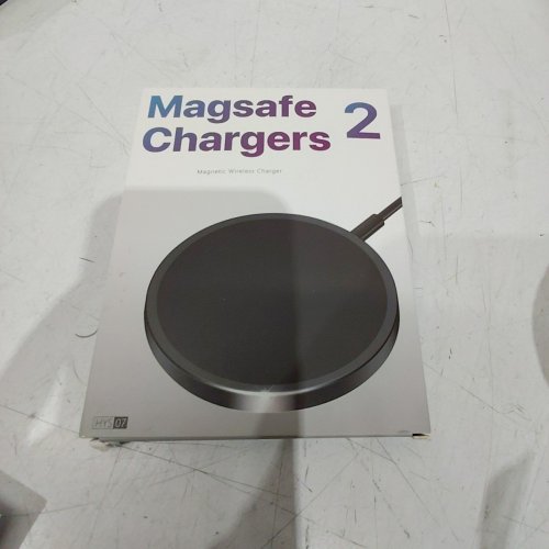 2PK MAGNETIC WIRELESS CHARGERS - FOR IPHONES - WHITE (STYLE: HYS07) image 2