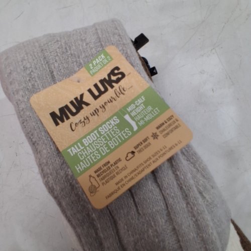 4PK MUK LUKS WOMEN'S MICROFIBER MID CALF SOCKS - 6-11 SHOES - BROWN\RED\GREY\WHITE image 3