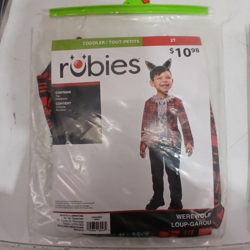 2PC TODDLER RUBIES WEREWOLF COSTUME - 2T - RED/BLACK/GREY (STYLE: 1002834) image 2