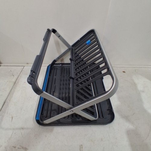 OXO GOOD GRIPS ALUMINUM FOLD FLAT DISH RACK - BLACK/GREY image 2