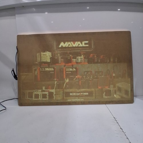 NAVAC LED LIT ADVERTISING STORE DISPLAY SIGN - 32" X 20" - BLACK MULTICOLOR image 2