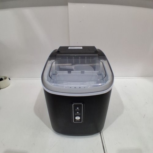 SIMZLIFE COUNTERTOP ICE MAKER MACHINE WITH HANDLE, BASKET AND SCOOP - MAKES 26 LBS PER DAY - BLACK (MODEL: IM003-BBL-CAZX) image 3