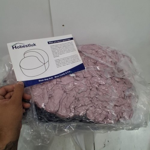 HOBESTLUK GIANT BEAN BAG CHAIR WITH MEMORY FOAM - 40 LBS - PINK image 3