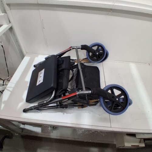 BIOS MEDICAL FOLDING ROLLATOR WITH ANTI-FOLD SAFETY LOCK AND PADDED SEAT - 300LB CAPACITY (MODEL:BD749) image 3