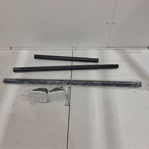 ADJUSTABLE STAINLESS STEEL ANTI-SLIP TENSION SHOWER CURTAIN ROD - 94"-122" - BLACK image 2