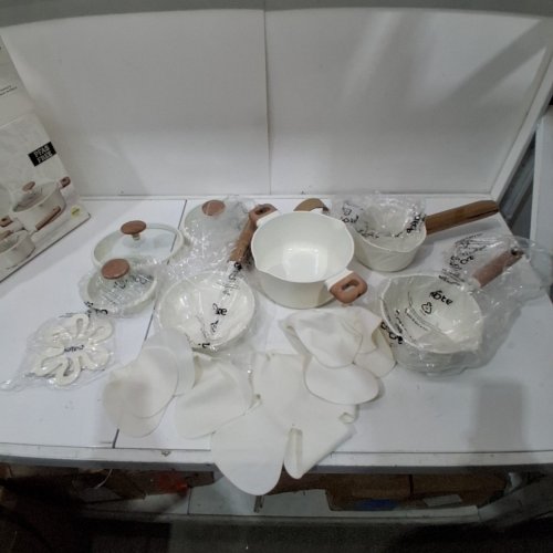 11PC CAROTE PREMIUM CERAMIC NON-STICK COOKWARE SET - CREAM (MODEL: A11945) image 2