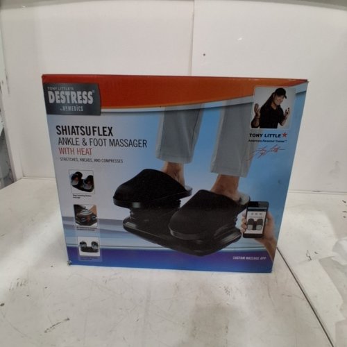 HOMEDICS TONY LITTLE'S DESTRESS SHIATSU FLEX ANKLE & FOOT MASSAGER WITH HEAT - BLACK (MODEL: FMS-355HIL) image 5