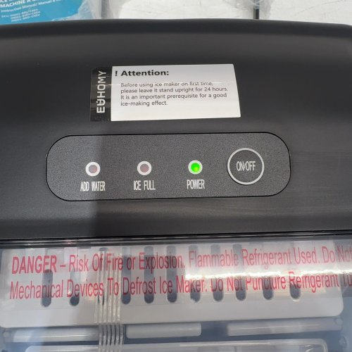 EUHOMY COUNTERTOP ICE MAKER MACHINE - MAKES 26LB/DAY - BLACK (MODEL: IM-06D / IM001-BBL-CAEH) image 2