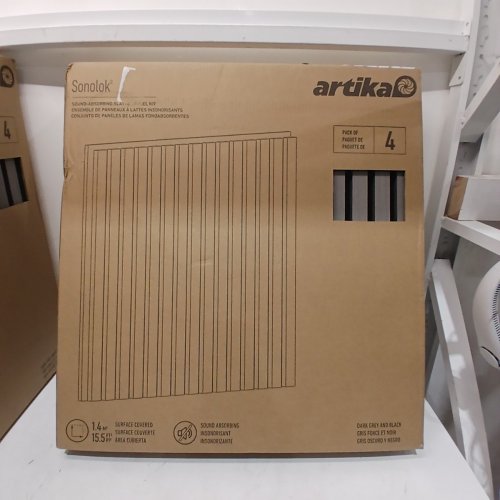 4PK SONOLOK SOUND-ABSORBING WALL PANEL KIT - 24" - DARK GREY/BLACK image 4