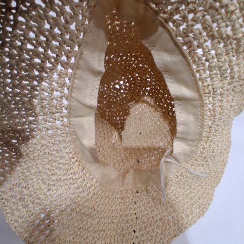WIDE BRIN SUNSHADE STRAW HAT - OSFM - TAN image 4