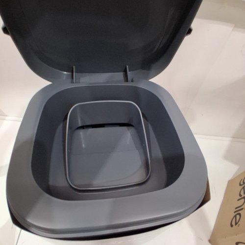 PET GENIE DOG WASTE ODOR CONTROL DISPOSAL PAIL - 18.5" - GREY (MODEL: ‎I000824) image 3