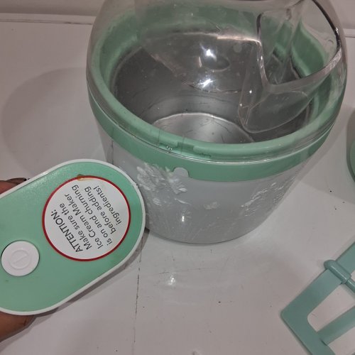 DASH EVERYDAY 1-QUART ICE CREAM MAKER - WHITE/AQUA - (MODEL: DIC700AQ) image 4