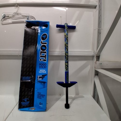 FLYBAR JOLT POGO STICK WITH EASY GRIP FOAM HANDLES - 36" - BLUE GEO (MODEL: FB23010PS) image 2