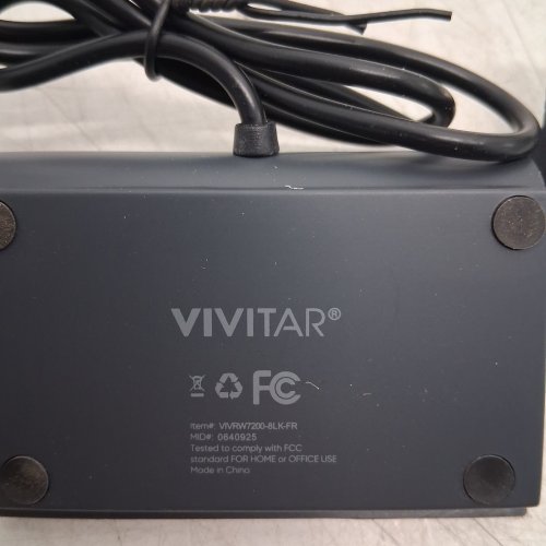 VIVITAR MULTI-PORT USB HUB WITH SD, MICROSD AND COMPACTFLASH CARD READER - BLACK (MODEL: VIVRW7200-8LK-FR) image 2