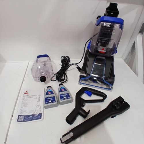 BISSELL POWERCLEAN TURBOBRUSH PET UPRIGHT CARPET CLEANER, POWERFUL & LIGHTWEIGHT - 120V - BLUE (MODEL: 3939C) image 4