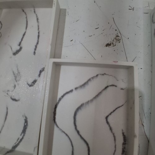 3PK ANKO MARBLE RECTANGULAR TRAY - 12" X 6" X 1.2" - WHITE image 4