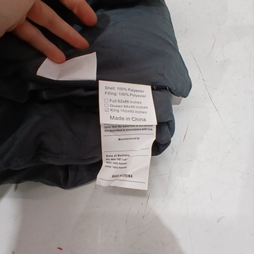 DOWN ALTERNATIVE COMFORTER DUVET INSERT - KING - DARK GREY image 2