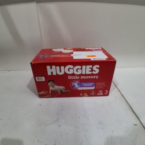 76PK HUGGIES LITTLE MOVERS HUGGFIT 360° BABY DIAPERS WITH 360° WAISTBAND - SIZE 3 (MODEL: 5358702) image 2