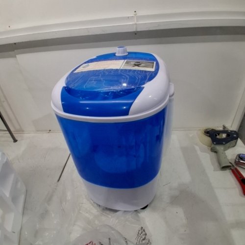 COSTWAY PORTABLE MINI WASHING MACHINE - 5.5LBS CAP - 110V - BLUE/WHITE (MODEL: FP10964US-BL/FP10964US XPB25-848B) image 2