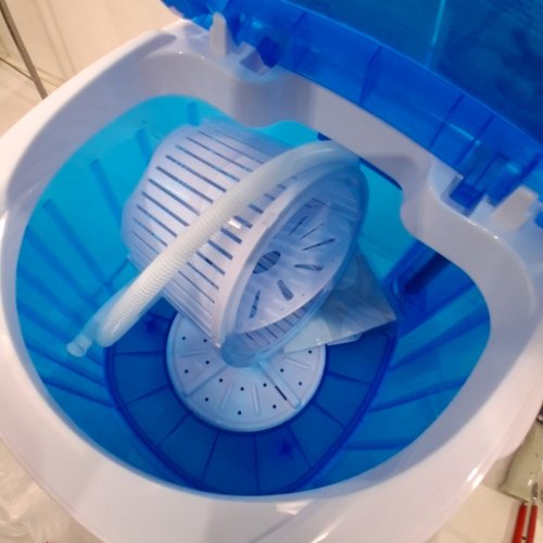 COSTWAY PORTABLE MINI WASHING MACHINE - 5.5LBS CAP - 110V - BLUE/WHITE (MODEL: FP10964US-BL/FP10964US XPB25-848B) image 3
