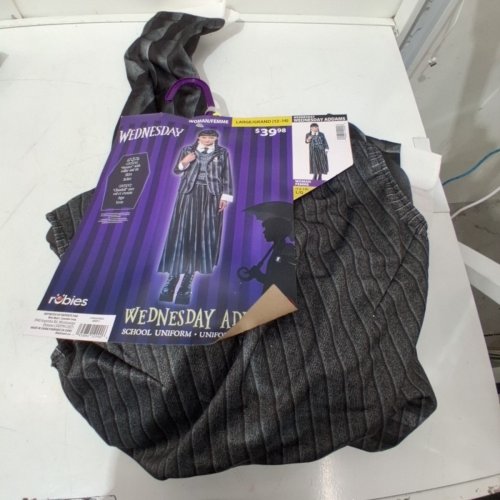 3PC WOMEN'S RUBIES WEDNESDAY ADDAMS NEVERMORE ACADEMY SCHOOL UNIFORM COSTUME - LARGE 10/12 (STYLE: 1000159) image 2