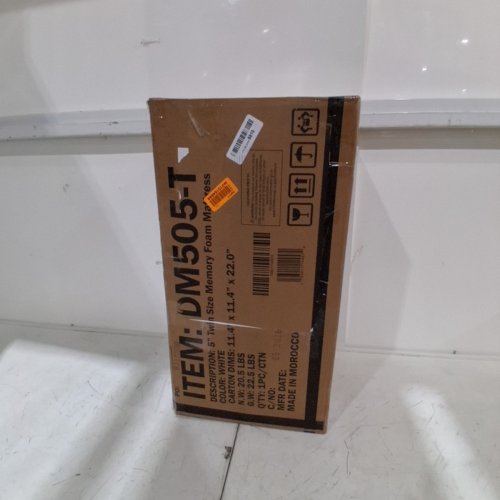 BRICK ATTIC FIRM MEMORY FOAM MATTRESSES FOR COOLING SLEEP AND PRESSURE RELIEF - TWIN - 5" - WHITE (MODEL: DM505-T) image 4
