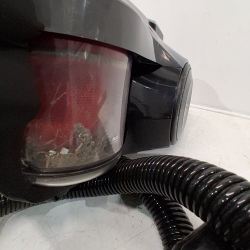 HOOVER WINDTUNNEL BAGLESS CORDED, POWERED BRUSH ROLL CANISTER VACUUM - BLACK/RED (MODEL:SH40500CA) image 2