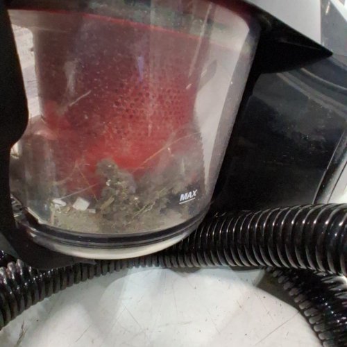 HOOVER WINDTUNNEL BAGLESS CORDED, POWERED BRUSH ROLL CANISTER VACUUM - BLACK/RED (MODEL:SH40500CA) image 4