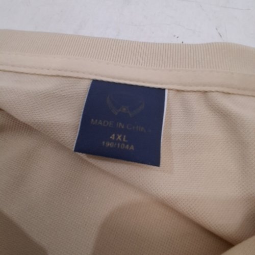 YOUTHS SHORT SLEEVE POLO GOLF SHIRT - 4XL - BEIGE image 2