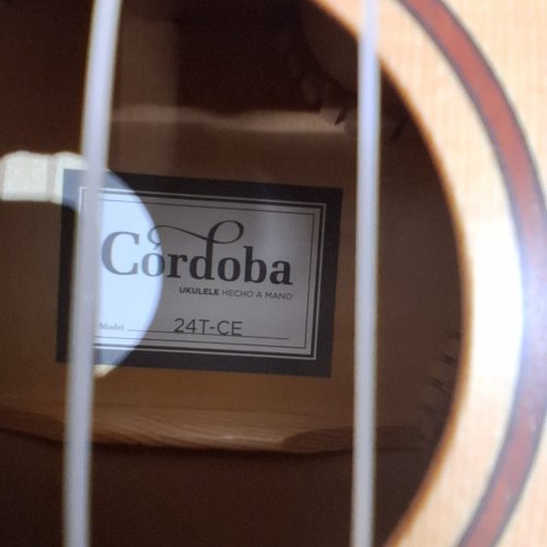 CORDOBA SPRUCE ACOUSTIC-ELECTRIC CUTAWAY TENOR 4-STRING UKULELE GUITAR - 25.5" - NATURAL (MODEL: 24T-CE) image 2