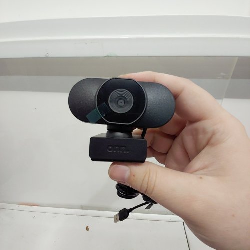 ONN 1440P SWIVEL HEAD WEBCAM - 6FT - BLACK image 2