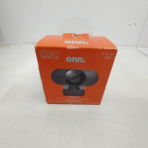 ONN 1440P SWIVEL HEAD WEBCAM - 6FT - BLACK image 4