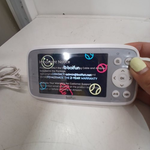 BOIFUN NO WIFI BABY MONITOR CAMERA WITH 2-WAY AUDIO - 4" SCREEN - WHITE (MODEL: VB616) image 3