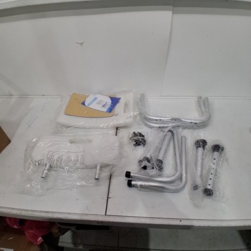ADJUSTABLE SHOWER CHAIR WITH NON SLIP PAD - 300LBS CAPACITY - WHITE/GREY (MODEL: DR3100001) image 2