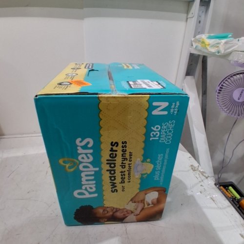 136PK PAMPERS SWADDLERS DIAPERS - NEWBORN SIZE image 2