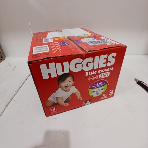 76PK LITTLE MOVERS HUGGFIT 360° DIAPERS- SIZE 3(16-28 LBS) - WHITE image 2
