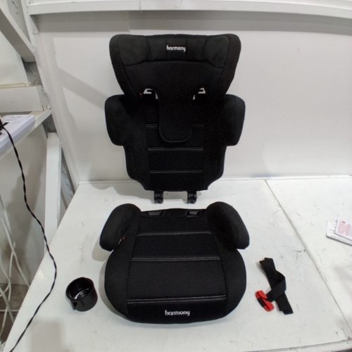 HARMONY 2-IN-1 DREAMTIME ELITE HIGH-BACK BOOSTER CAR SEAT WITH CUP HOLDER - 40 -110LBS - BLACK (MODEL: 0303029BLK) image 3