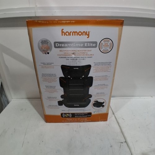 HARMONY 2-IN-1 DREAMTIME ELITE HIGH-BACK BOOSTER CAR SEAT WITH CUP HOLDER - 40 -110LBS - BLACK (MODEL: 0303029BLK) image 5